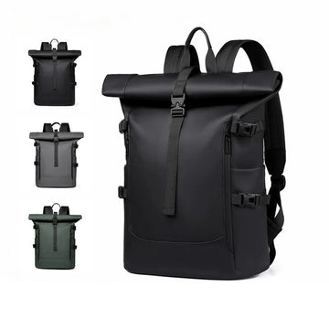 New Shoulder Bag Men's Senior Sense of Business Computer Outdoor Leisure Rolled Edge Travel Backpack Fashion Commuting