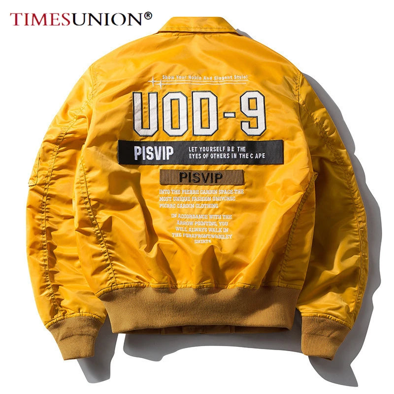 Spring Autumn Male Jackets Thin Army Green Motorcycle Ma-1 Aviator Pilot Air Men Bomber Jacket Embroidery Lapel All-Match