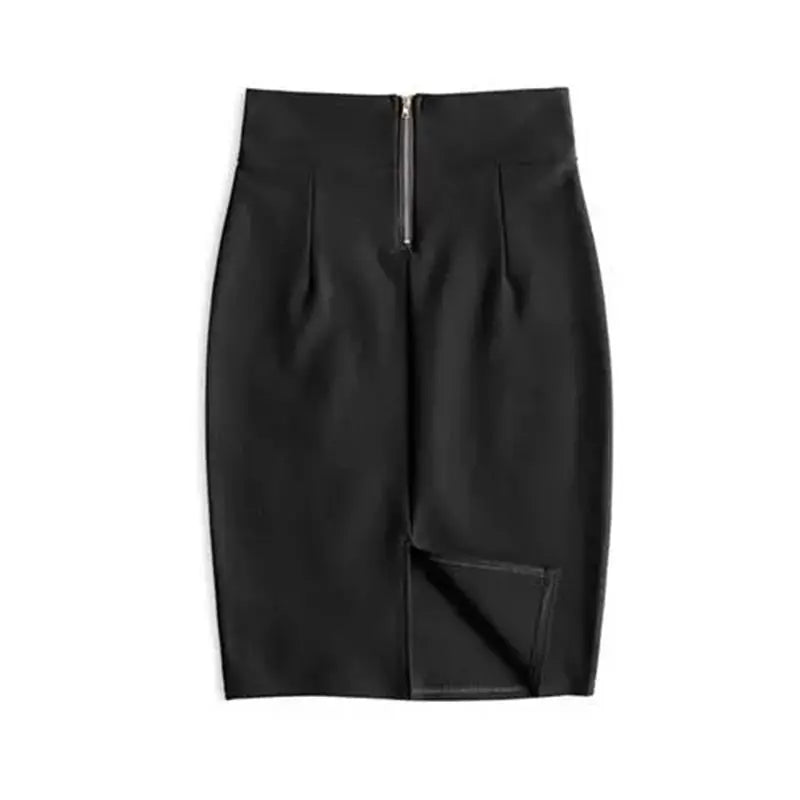 Faldas Mujer Moda 2022 Fashion High Waist Black Bodycon Skirts Midi Zipper Elastic Korean Elegant Sexy Y2k Office Pencil Skirt