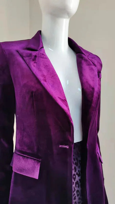 High Street Autumn New Purple Sexy Full Maniche a 2 pezzi Set Women Elegant Celebrity Party Wear