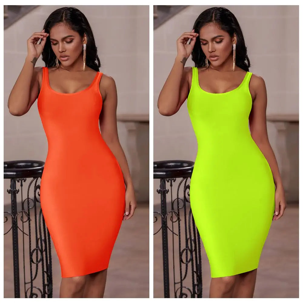 Purple Bandage Dress for Women 2021 New Arrival Summer Bodycon Dress Green Blue Sexy Club Party Dress evening birthday outfits