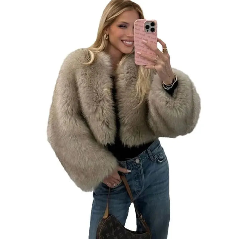 Winter Faux Fur Coat Women Short Casual Teddy Jacket Fashion Warm Fuzzy Outerwear Luxury Fake Fur Coat Fluffy Jacket 2024 New