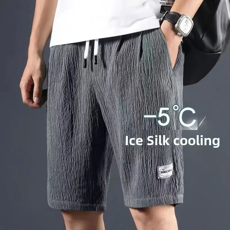 Men's Ice Silk Casual Shorts Loose Fit Summer Style Big Pants Versatile Outerwear for Men Comfortable Underwear
