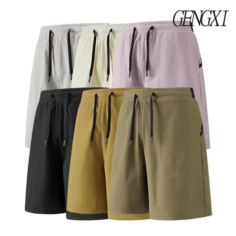 Men's outdoor sports ice silk casual shorts summer new quick-drying breathable waterproof tactical shorts fashion loose shorts