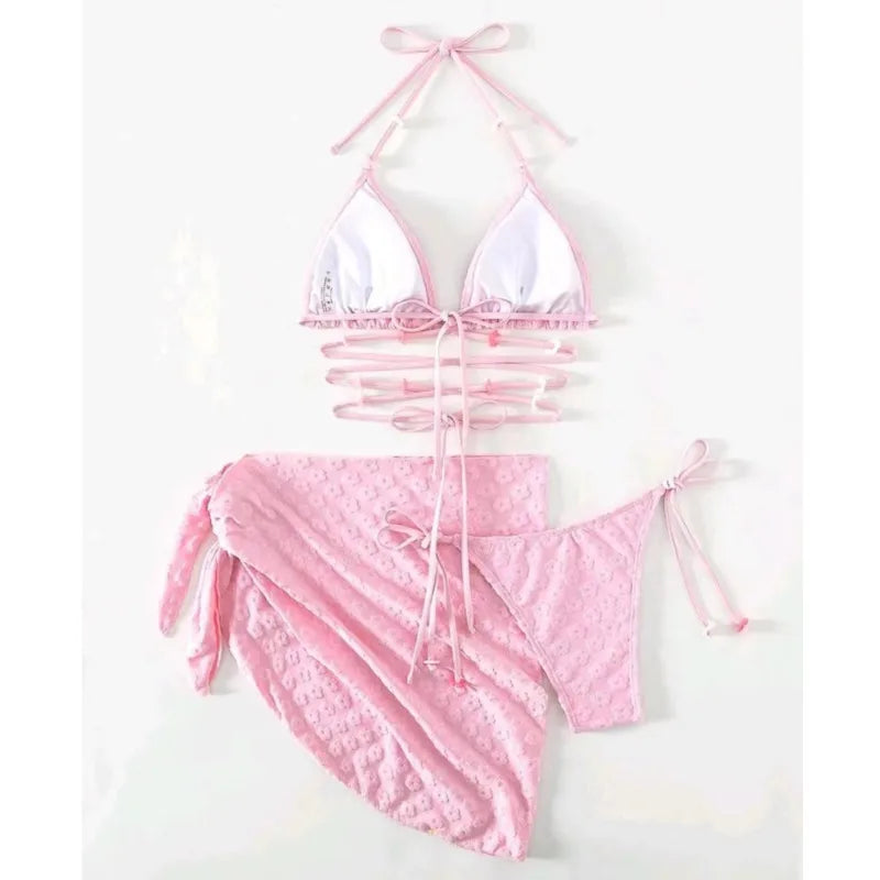 Pink Sexy Bikinis Swimsuits Women's Swimwear Push Up Female Beach Swimming Wear Girls Bathing Suits Brazilian Bikini Pool Bather