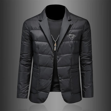 Top Grade Man Down Jacket 2025 Winter Men Business Casual Classic Suit Collar 90% white Duck Down Coat Keep Warm parkas