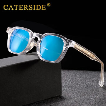 CATERSIDE Fashion Mirror Men Polarized Sunglasses Luxury Core Insert Leg Design Sun Glasses Women Party Outdoor Travel Glasses