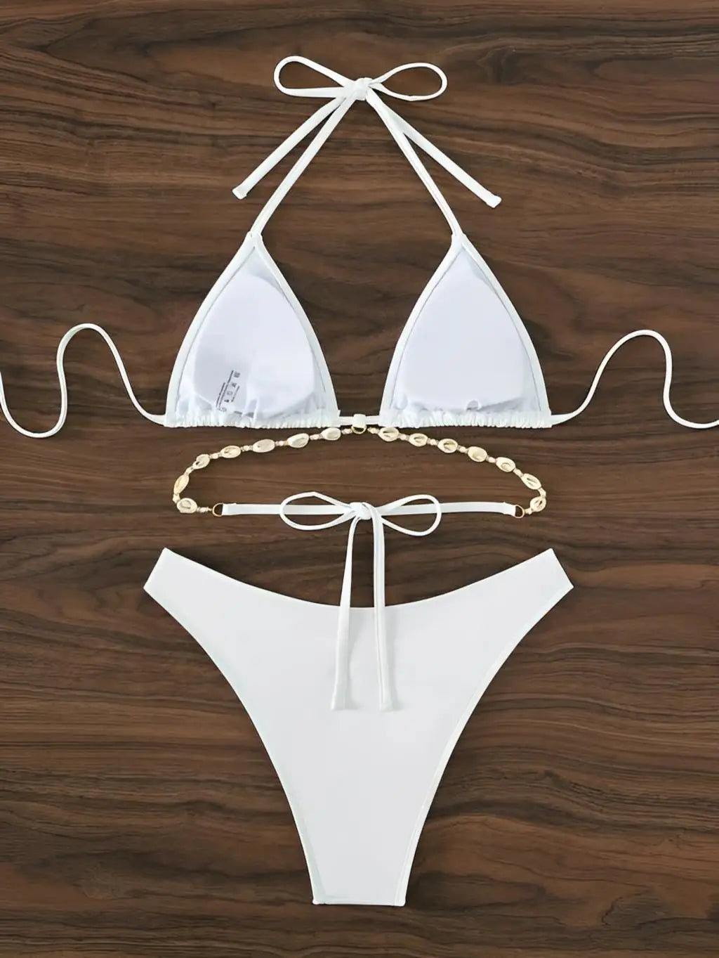 Triangle Bikini Ensemble décoré avec du maillot de mer Femmes de maillot de bain Femelle Baigneurs Swiming Swimming Swim Swimwarwear