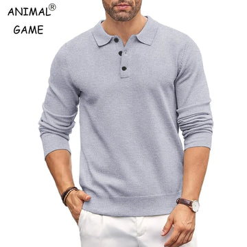 Mens Button Pullover Knit Sweater Slim Mock Neck Sweaters Casual Dress Turtleneck Winter Heavyweight Jumper Thermal Streetwear