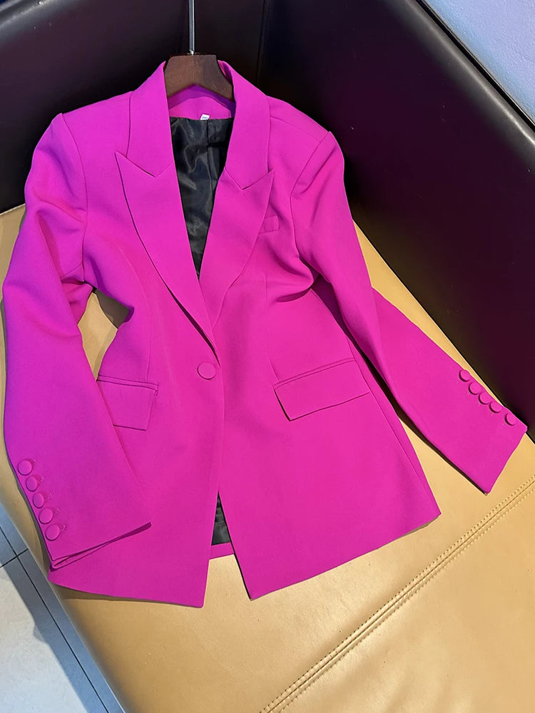 Prix ​​de vente de liquidation Blazer S-xxxl rouge blanc noir pourpre pourpre la tenue de blazer pour femmes