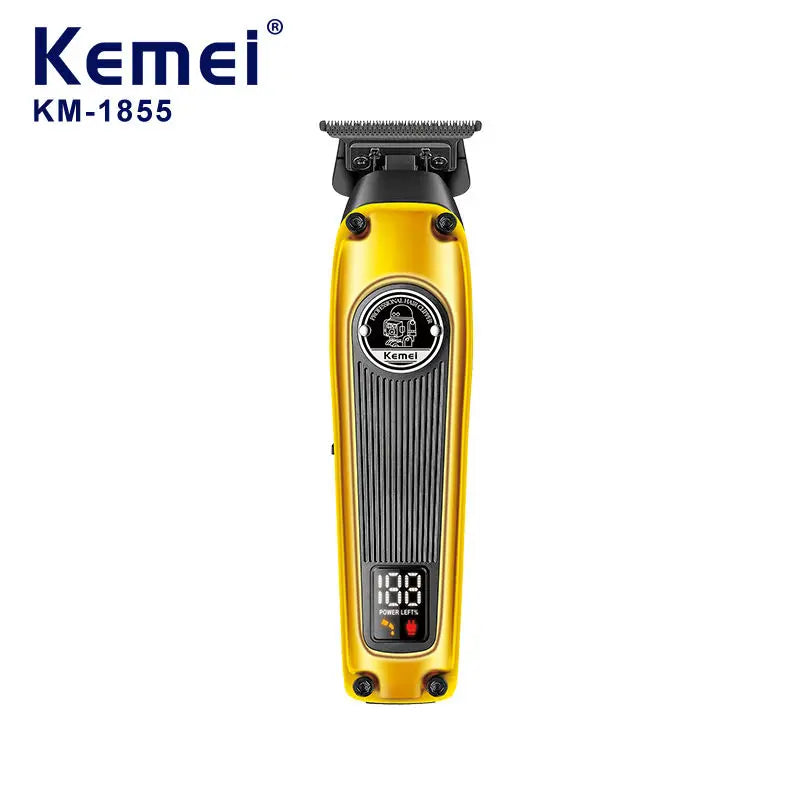 kemei Km-1855 Cordless Electric Hair Trimmer Professional Usb Rechargeable Hair Clippers Men Barber