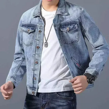 Jeans Coat for Men Casual Slim Denim Jackets Man Autumn Light Short Washed Korea Winter Outerwear New in Cheap Price Stylish Y2k