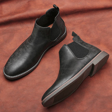 Men's Boots Ankle Boots with Elastic Band, Breathable Mesh Lining for Casual Wear, Spring and Autumn