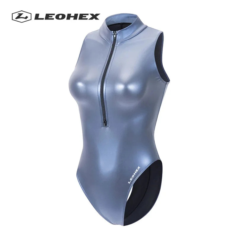 Leohex sexy opaco opaco branco body senza maniche per body ad un pezzo da bagno con costumi da bagno con costumi da bagno giapponesi