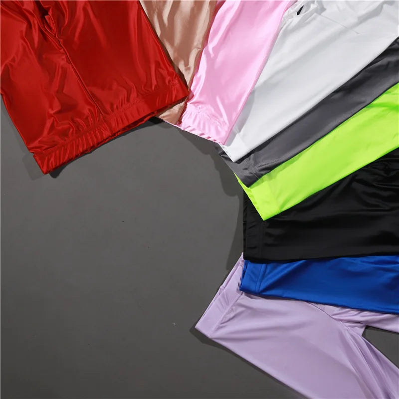 Colorful Satin Glossy Pantyhose Sexy Stockings Shiny Yoga Pants Leggings Sport Tights Women Fitness High Waist Tights