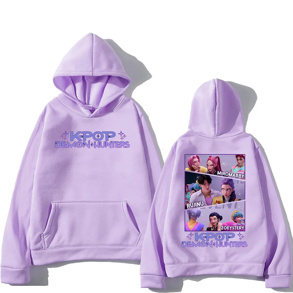 Kpop Demon Hunters BABY HUNTRIX Saja Boys Hoodies Casual Gift Sweatshirt Women Men High Street Pullovers Long Sleeve Streetwear