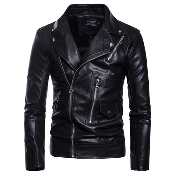 Young Male Brand PU Leather Design Jackets PU Male Faux Leather Blazers High Quality Leather Jacket Men's Fashion Jackets