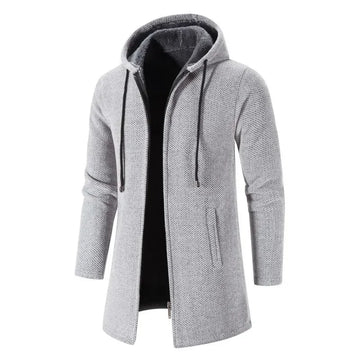 Pop Men's Sweaters Coat Autumn Winter New Hot Warm Zipper Medium Long Cardigan Sweaters Man Casual Knitwear Sweatercoat Mens Clo