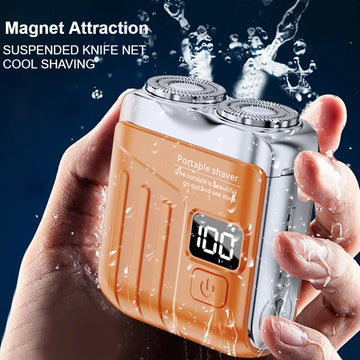 Wet-Dry Use Dual Blade 90mins last USB Fast Rechargeable Mini Shaver Power Motor Travel Size for Men Women Painless Hair Removal