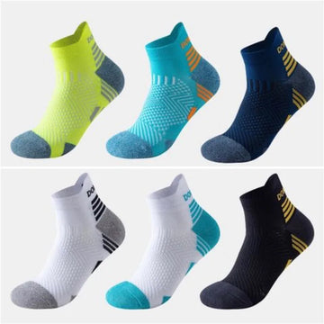 2023 Professional Marathon Running Sock Men Women Sports Fitness Thickened Cushioned Short Tube Low Cut Boat Ankle Socks