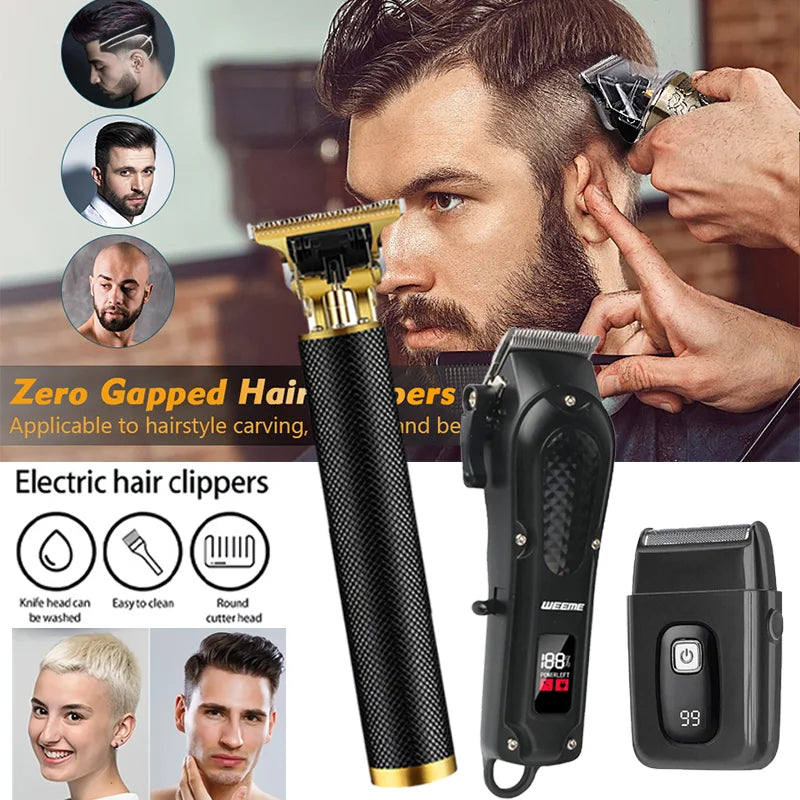 Vintage Hair Trimmer Cordless Electric Hair Cutting Machine Portable Shaver Barber USB Fast Charging Hair Clipper For Hairdresse