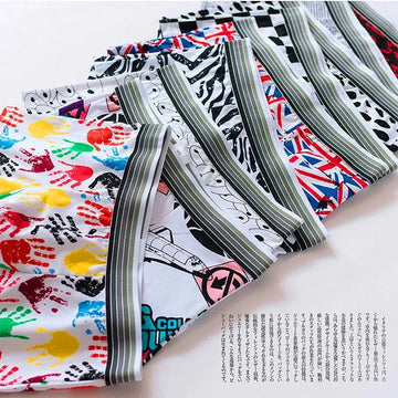 2025 10Pcs Lovely Cartoon Print Man Boxers Homme Fashion Silk Underwear Men Comfortable Underpants Breathable Male Panties