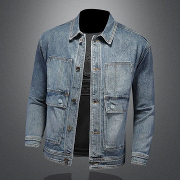 2023 Spring and Autumn New Fashion Trend Retro Denim Jacket For Men Casual Loose Comfortable High Quality Plus-Size Jacket M-4XL