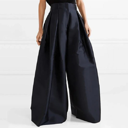Gymystars Women Black Wide Leg Pants Baggy Pant Summer Autumn Loose High Waisted Trousers for Women 2024 New British Style