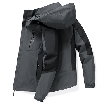 Spring and autumn functional style outdoor windbreaker men's workwear hooded jacket mountaineering suit handsome jacket men