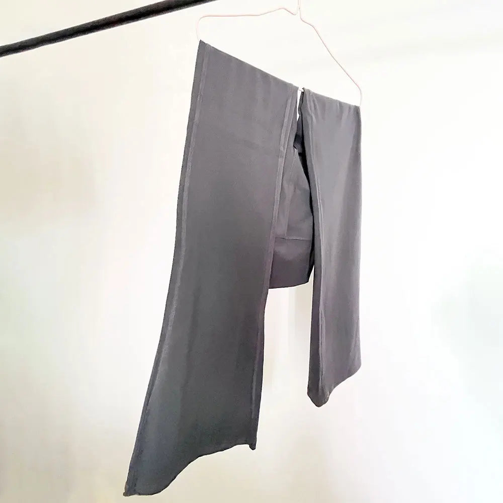 Pantalon de yoga noir feuille de flare