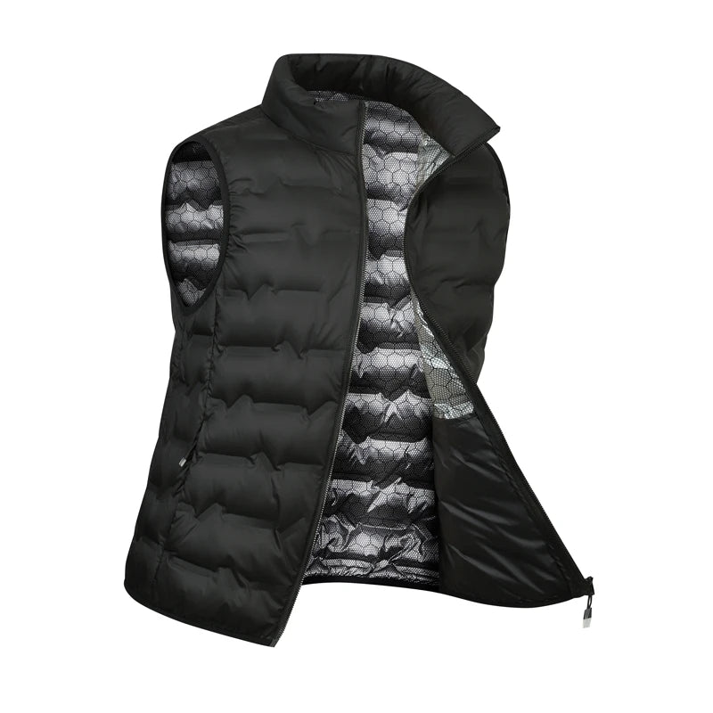 Winter Men Down Vests Mens waterproof Fashion Casual Down Sleeveless Vest Jackets Mens Autumn Couple Lightweight Work Waistcoat