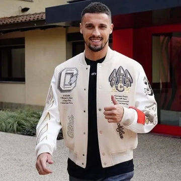 European and American Fashion Letter Embroidered Jackets Unisex Couple Contrasting Color Y2K Hip Hop Loose Leather Jackets Men