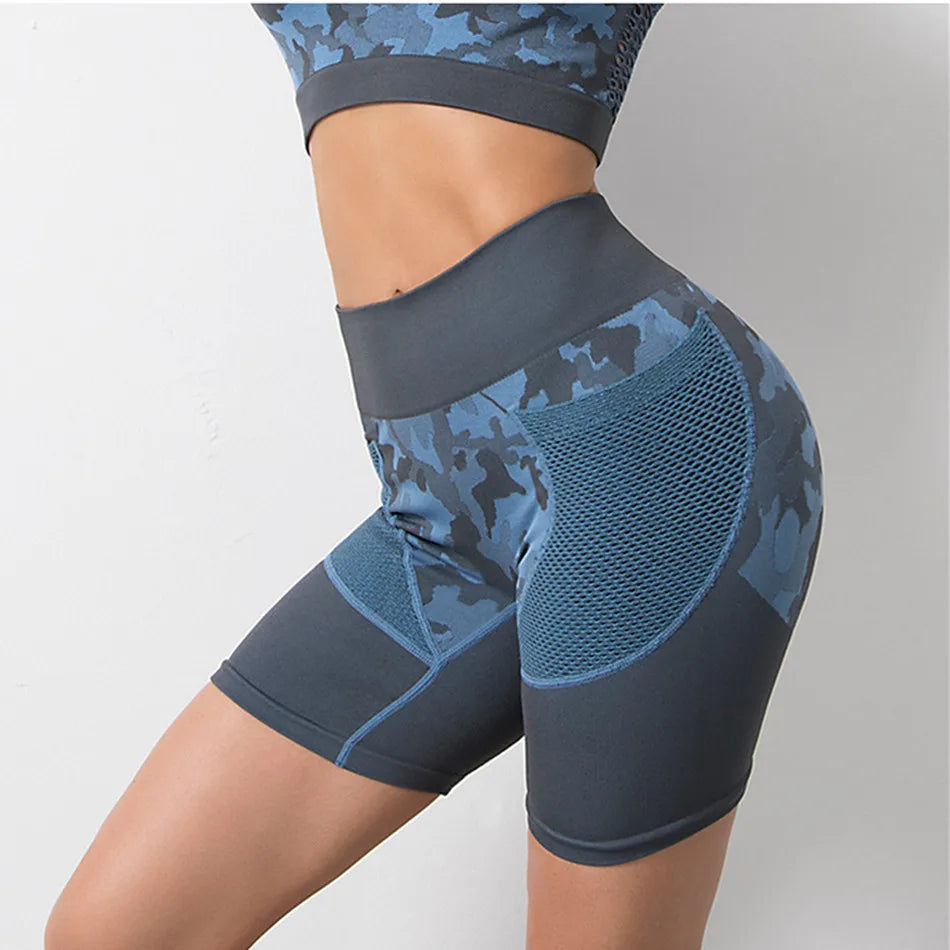 1pcs Camouflage Set Women Yoga Anzug Sport Set Sports Training Kleidung Langarm Fitness