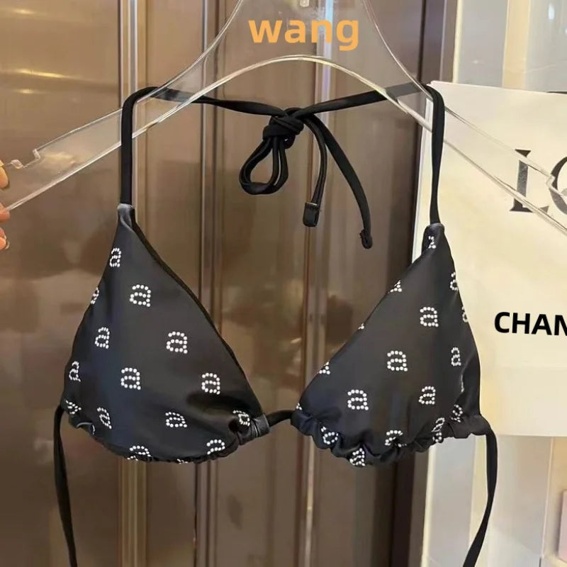 2024 diseñador de marca de lujo traje de baño impreso wang bikini playa estilo de playa sexy thong traje de trajes de bíbico