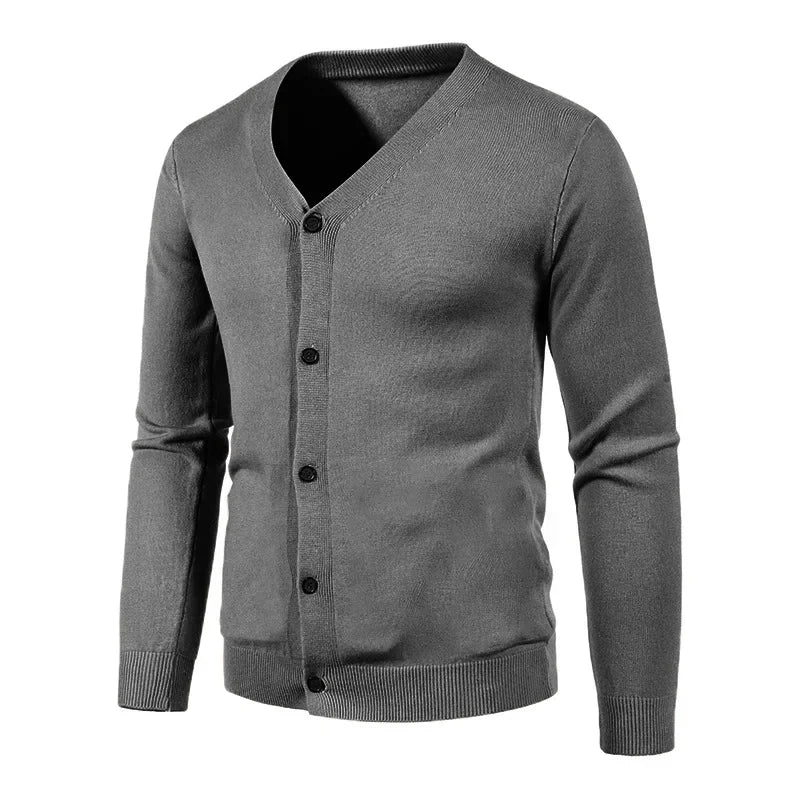 Knitted V-neck Cardigan Sweater Women's Fashion Deep V-neck Line Shirt Other Material Pullovers