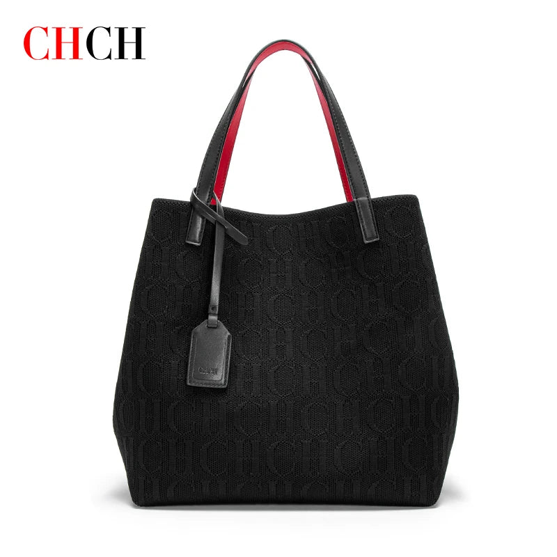 CH Luxury Brand Fashion Classic Retro Women Handbag Large Capacity Shopping Travel Multi functional Large Capacity Shoulder Bag