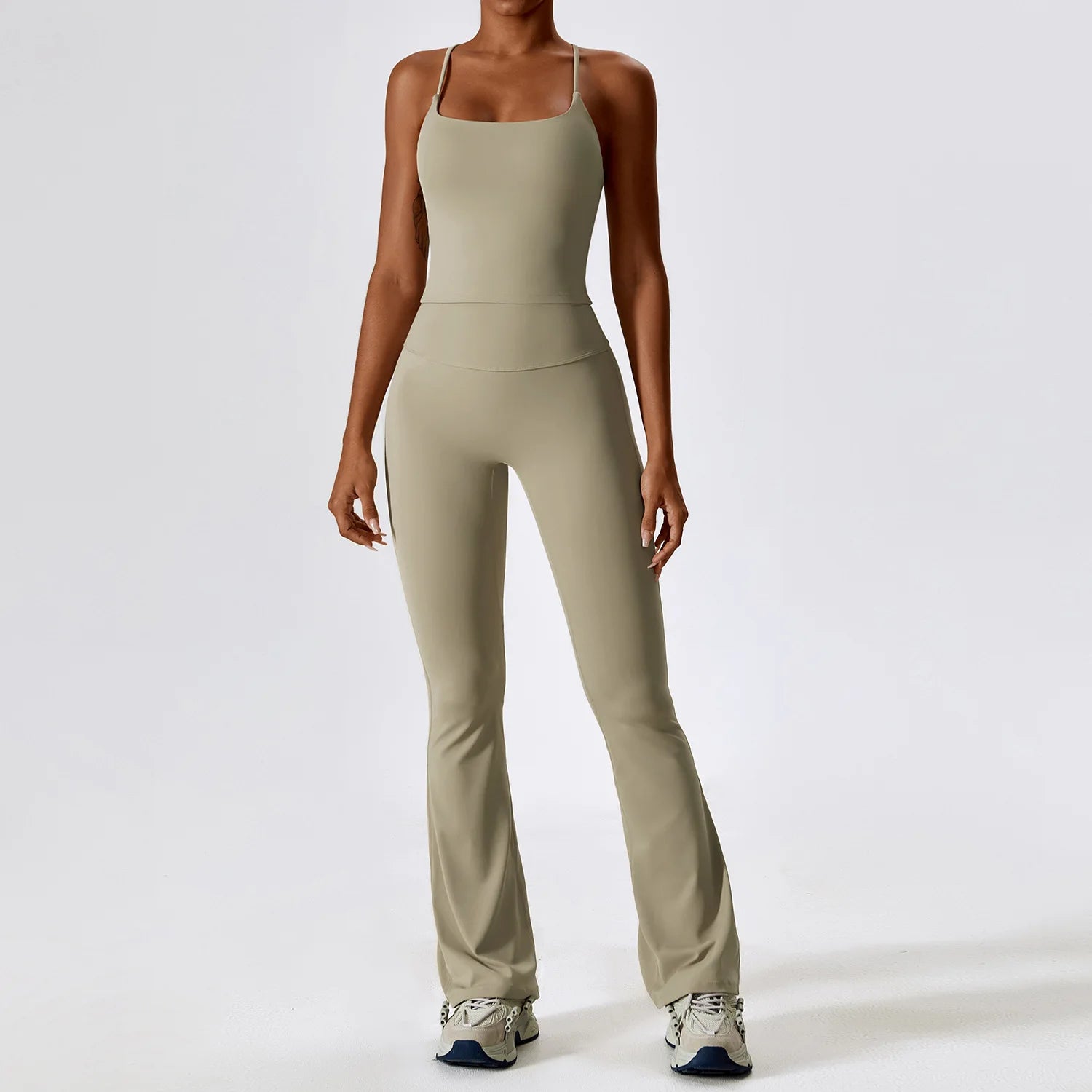 Yoga Set 2PCS Seamless Women Sportswear Workout Clothes Athletic Wear Gym Legging Fitness Bra Crop Top Long Sleeve Sports Suits