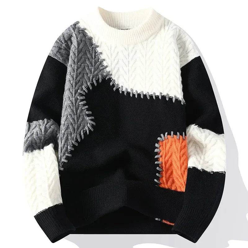 2024 Men Sweaters Cotton Casual Pullovers Autumn Winter Pullover Knitted Rollneck Sweater Men High Quality Warm Fashion Knitwear