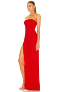 Women Sexy Strapless Bodycon Long Bandage Dress Celebrate Wedding Mermaid Fashion Birthday Outfit Vestido