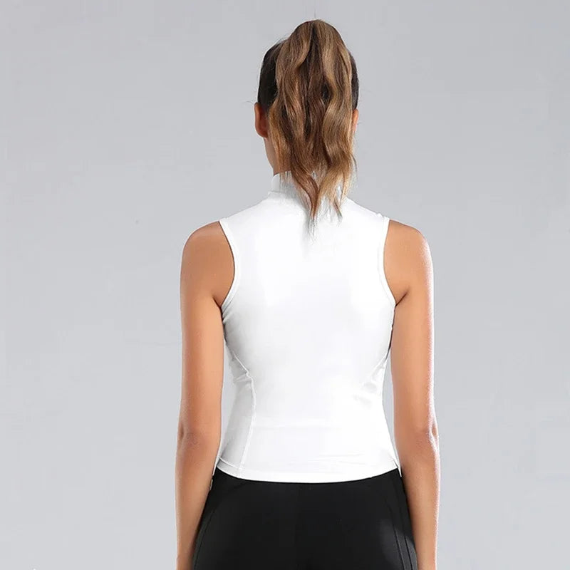 Donne Sport Tops Shirt da yoga senza manico