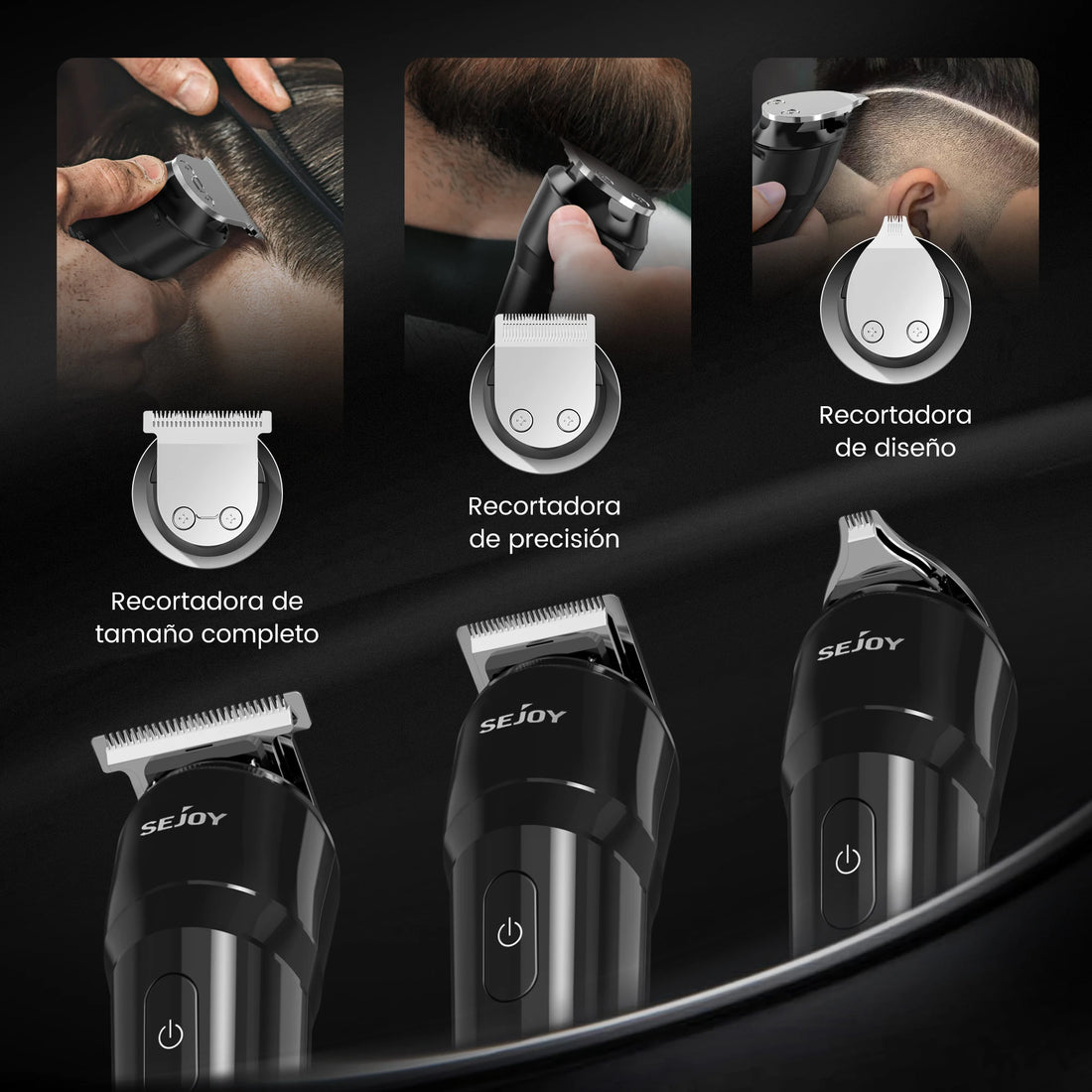 Sejoy Hair Clipper Beard Trimmer for Men Waterproof Cordless Hair Clipper Electric Razor Mens Grooming Kit for Mustache