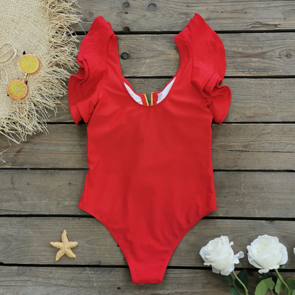 2024 Hollow Out Swimsuit Femmes One Piece Sexy Holiday Holiday Stayle Swimswear Female Bathsuit Push Up Up Suite de la baignade