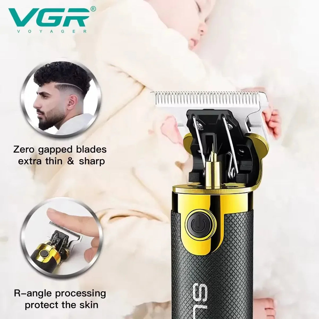 VGR Hair Trimmer Professional Clippers Electric Haircut Machine T9 Rechargeable Barber Clippers Metal Hair Trimmer for Men V-082