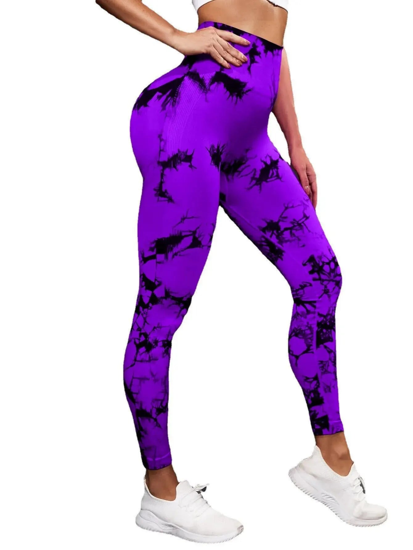 Nuovi pantaloni da yoga tintura da yoga sportivo leggings Donne senza saldatura a vita alta push up woman fidtness workout leggins palestra abbigliamento