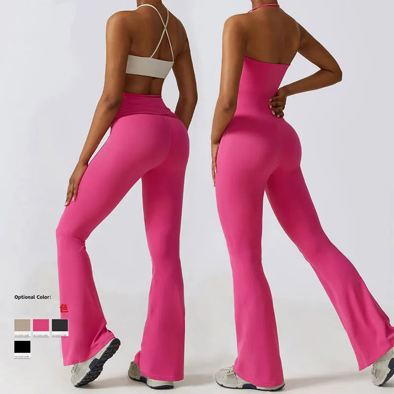 Nuova tuta sportiva per donne pantaloni bagliori di fitness un pezzo da yoga abito da ballo outfits bonsuit sportswear workout set