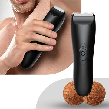 IPX6 Cordless Men's Body/Groin Trimmer w/ SkinSafe Tech, 3D Blade & LED - Rechargeable for Sensitive Areas
