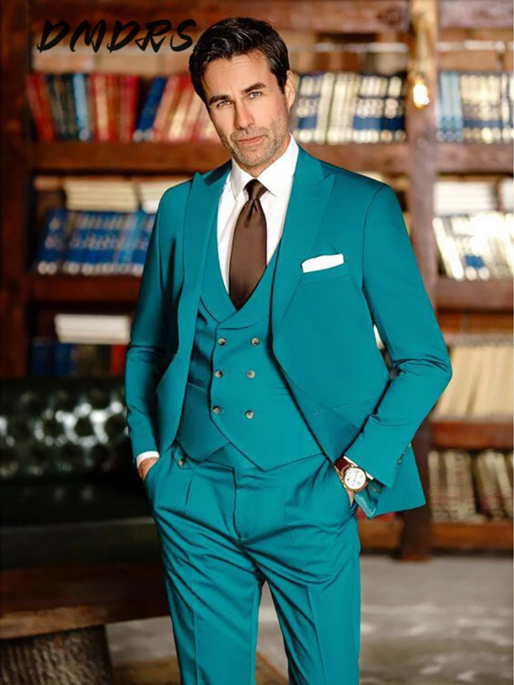 Formal Mint Green Single Button Shawl Collar Men Suit 3PCS Jacket Vest Outfits Casual Party Prom Wedding Set for Wedding Groom