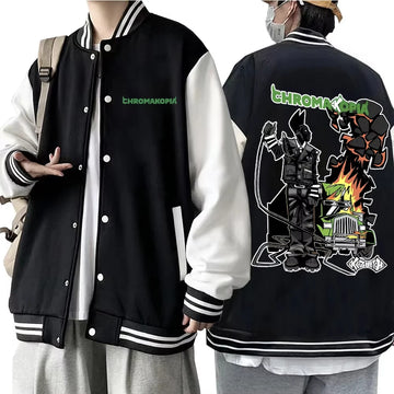 Tyler The Creator Chromakopia World Tour Hoodie Baseball Uniform Jacket Button Coat Hoodie Unisex Harajuku