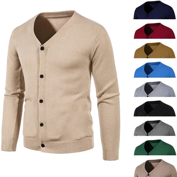 Knitted V-neck Cardigan Sweater Women's Fashion Deep V-neck Line Shirt Other Material Pullovers