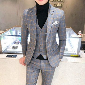 High-quality Fashion Wedding Dress Suit (suit + Vest + Trousers)2025 Business Formal Wedding Dress Professional Three-piece Set